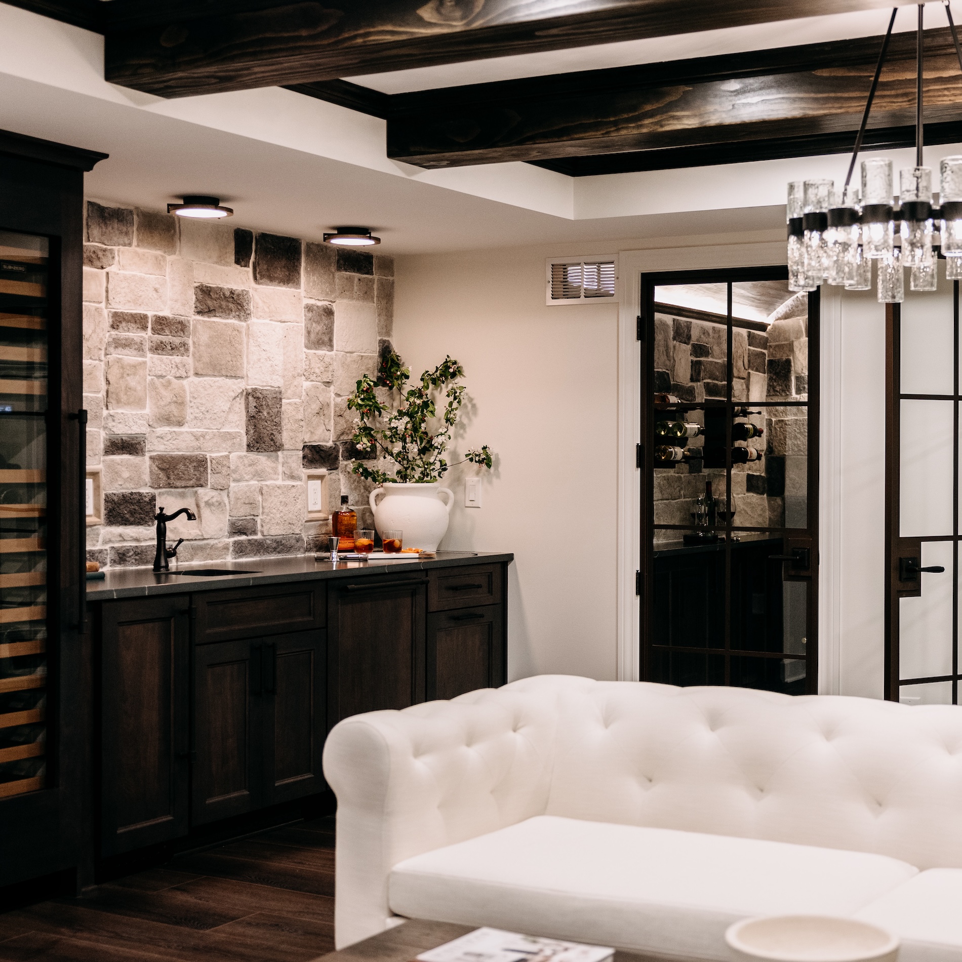 Basement Remodel in Birmingham, MI - Kendall Design Build