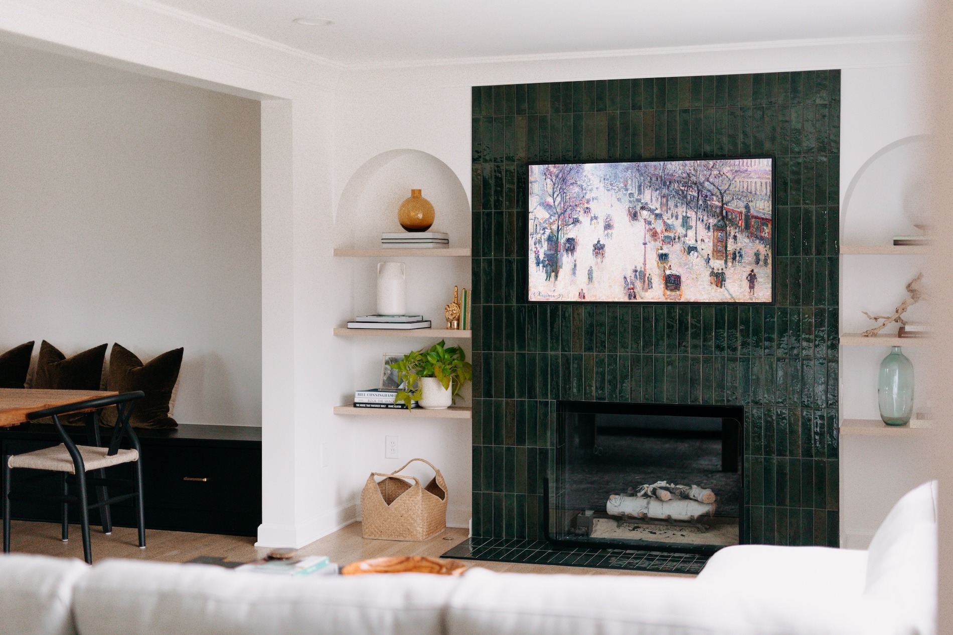 Fireplace With Mounted Tv Living Room Design