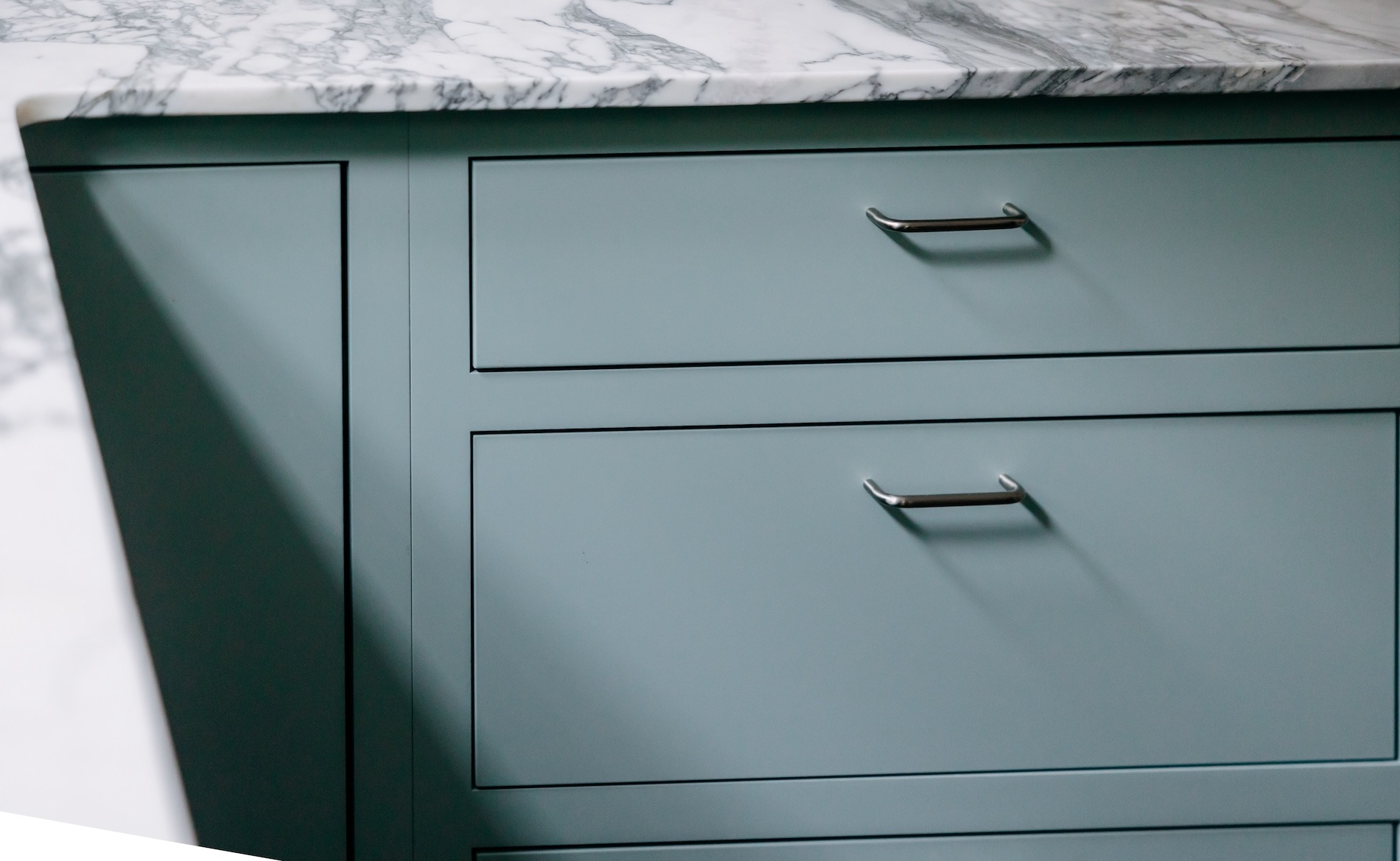 Kitchen Cabinetry Detail Blue Drawers