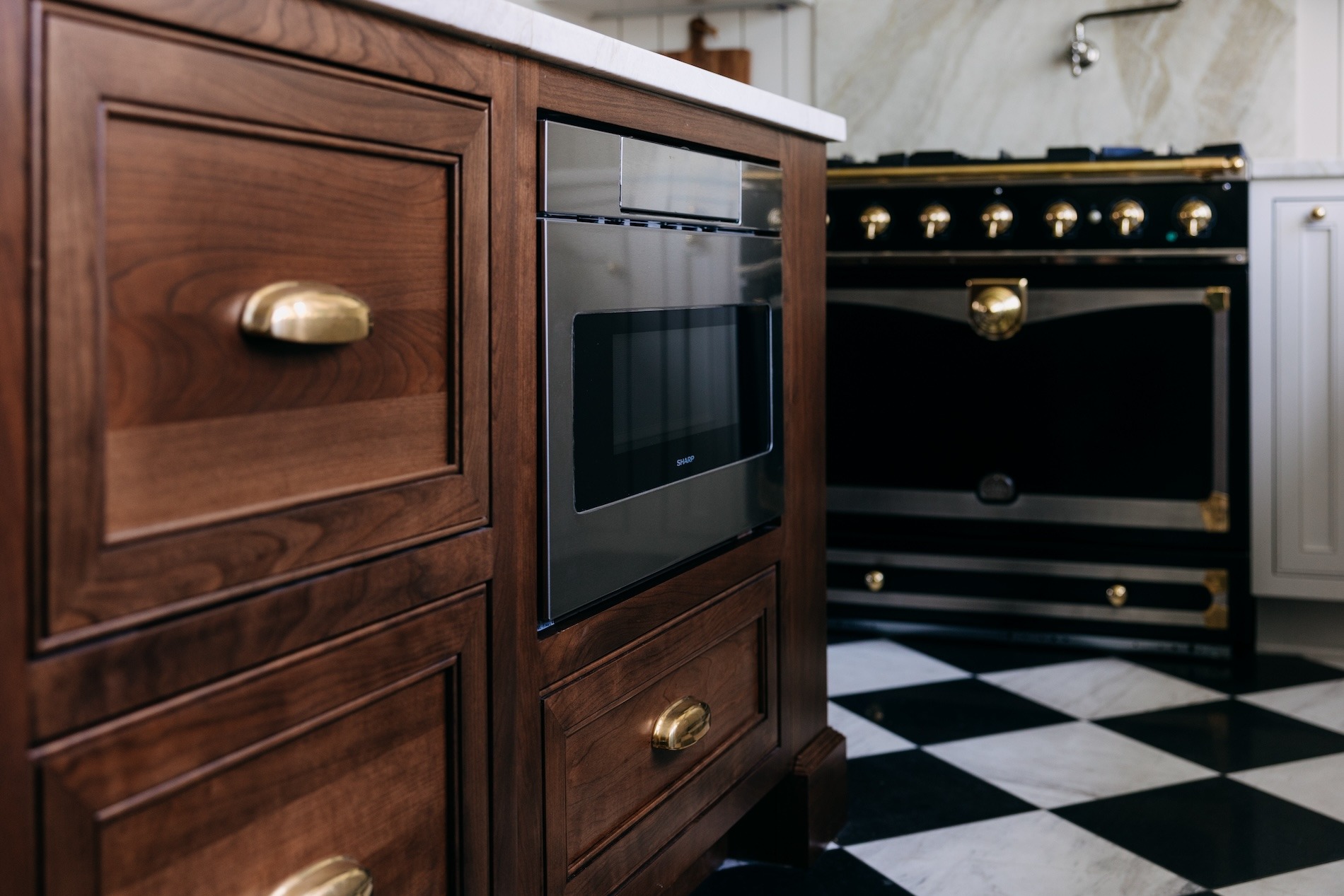 Kitchen Design Island With Drawer Microwave